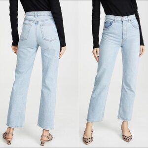 Reformation Cynthia High Rise Straight Jean in Tahoe